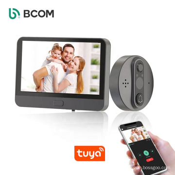 Bcom support tuya app 4.3 inch night vision wireless audio intercom